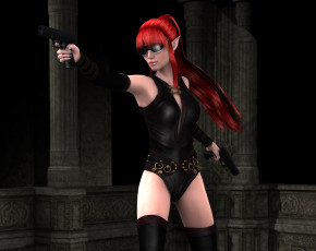 Картинка 3д+графика эльфы+ elves взгляд эльфийка рыжая фон