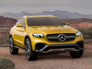 обоя mercedes-benz glc coupe concept 2016, автомобили, mercedes-benz, coupe, glc, жёлтый, 2016, concept, кроссовер