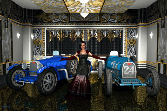 Картинка 3д+графика люди-авто мото+ people-+car+ +moto девушка взгляд фон автомобиль