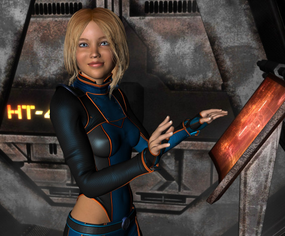 Обои картинки фото 3д графика, фантазия , fantasy, фон, взгляд, девушка