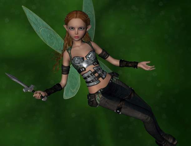 Обои картинки фото 3д графика, эльфы , elves, фон, взгляд, фея