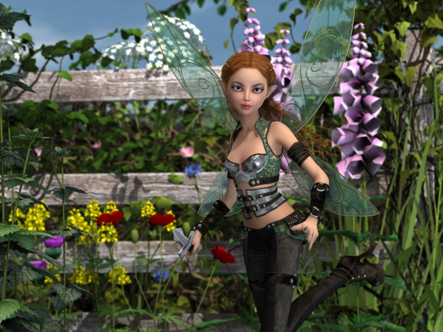 Обои картинки фото 3д графика, эльфы , elves, взгляд, фея, фон