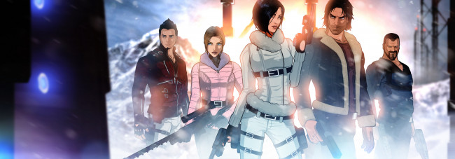 Обои картинки фото видео игры, ~~~другое~~~, rain, qin, fear, effect, снег, игра, девушка, мужчина, люди, арт, hana, tsu-vachel