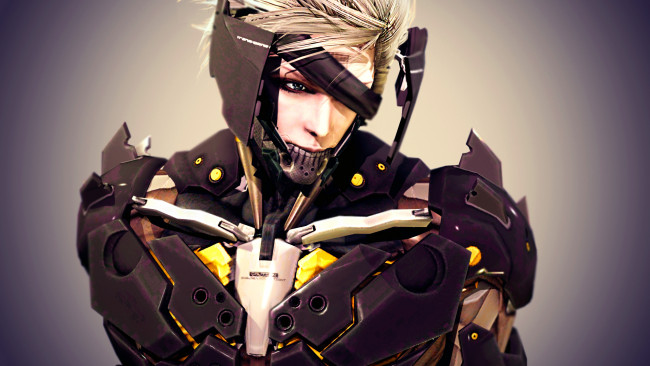 Обои картинки фото видео игры, metal gear rising,  revengeance, render, raiden, лицо, киборг, art, metal, gear, rising, revengeance