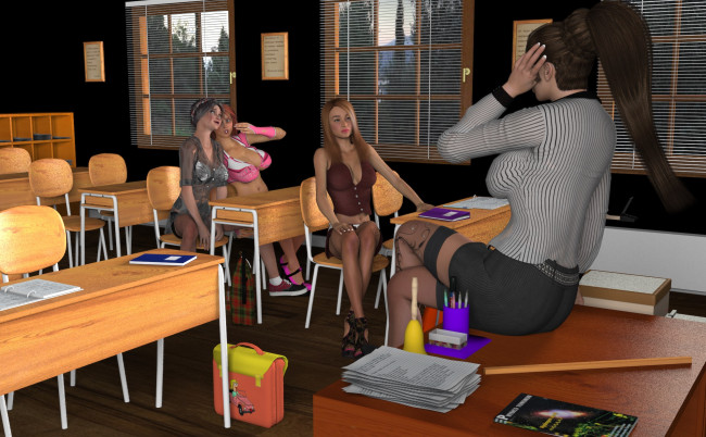 Обои картинки фото 3д графика, люди , people, взгляд, фон, девушки