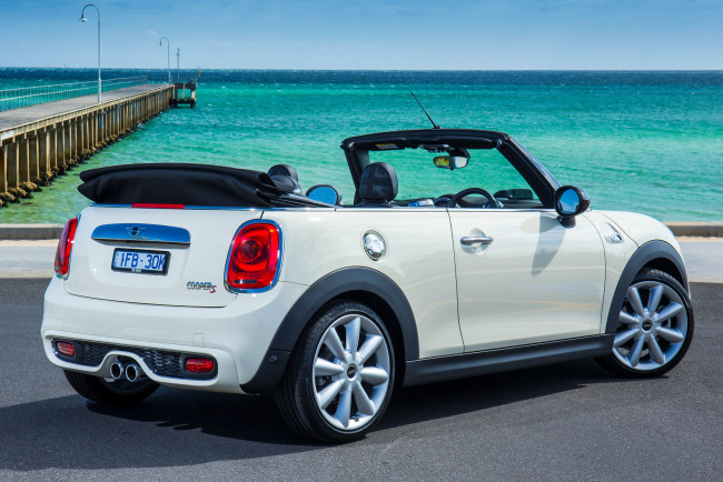 Обои картинки фото автомобили, mini, 2016г, f57, au-spec, s, cabrio, cooper