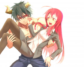 Картинка аниме hataraku+maou-sama девушка сатана