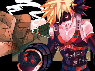 Картинка аниме boku+no+hero+academia фон взгляд парень