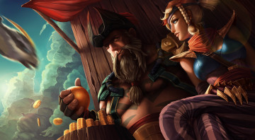 Картинка видео+игры league+of+legends персонаж gangplank quinn
