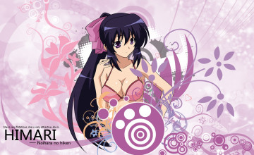 обоя аниме, ookami-san to shichinin no nakama-tachi, девушка, фон, взгляд