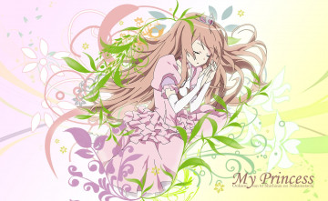 обоя аниме, ookami-san to shichinin no nakama-tachi, фон, взгляд, девушка