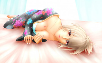 Картинка league+of+legend аниме unknown +другое девушка фон взгляд кимоно