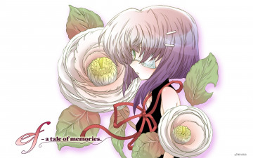 Картинка аниме fairy+tail shindou chihiro fairy tail art ef a tale memories девочка камелии белый фон профиль красная лента челка повязка на глаз