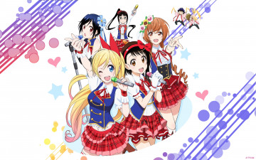 Картинка аниме nisekoi фон девушки взгляд