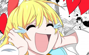 Картинка аниме nisekoi взгляд фон девушка
