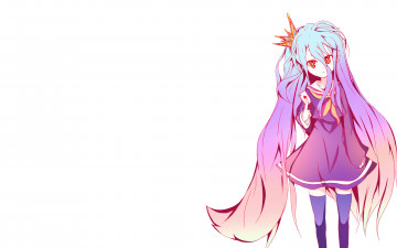 Картинка аниме no+game+no+life фон девушка взгляд