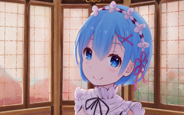 Картинка аниме re +zero+kara+hajimeru+isekai+seikatsu фон взгляд девушка