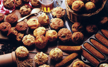 Картинка еда пирожные +кексы +печенье кексы мед печенье