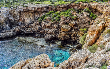 Картинка природа побережье скалы вода