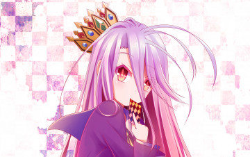 Картинка аниме no+game+no+life фон взгляд девушка