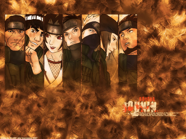 Обои картинки фото аниме, naruto, shinobi, jounin, шиноби, ниндзя, yamato, asuma, genma, hatake, kakashi, kurenai, yuhi, коноха, maito, gai, ibiki, morino