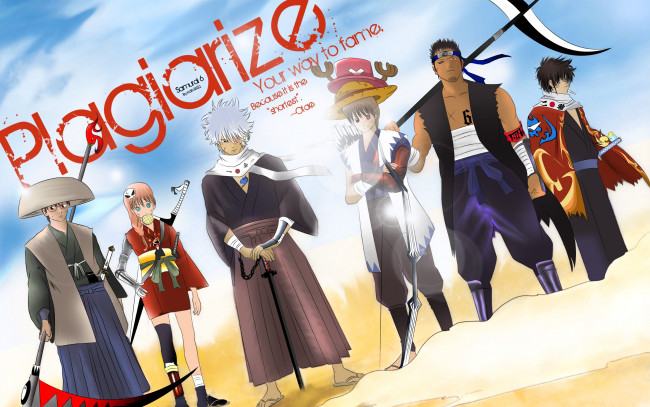 Обои картинки фото аниме, gintama, персонажи