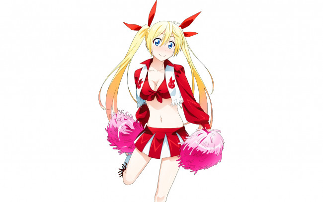 Обои картинки фото аниме, nisekoi, девушка, взгляд, фон