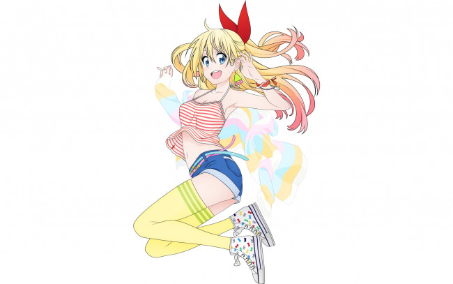 Обои картинки фото аниме, nisekoi, фон, взгляд, девушка