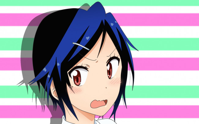Обои картинки фото аниме, nisekoi, фон, взгляд, девушка