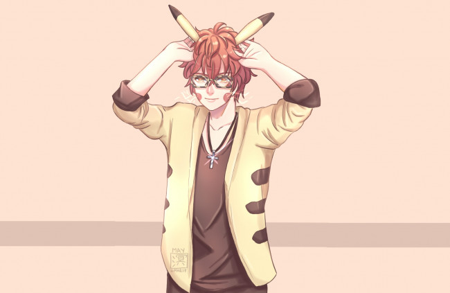 Обои картинки фото аниме, mystic messenger, парень