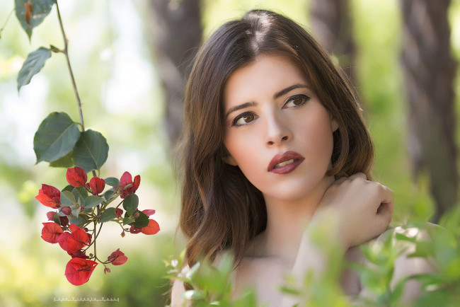 Обои картинки фото девушки, -unsort , лица,  портреты, взгляд, лицо