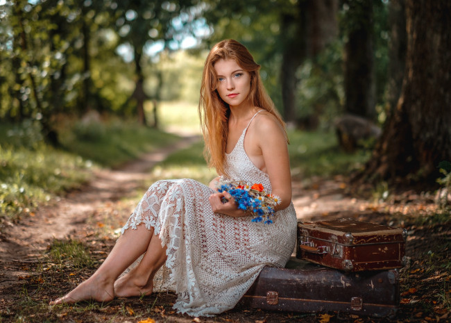 Обои картинки фото девушки, -unsort , рыжеволосые и другие, лицо, взгляд