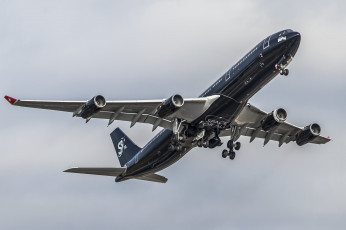 Картинка airbus+a340-313x авиация пассажирские+самолёты авиалайнер