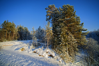 Картинка природа зима простор