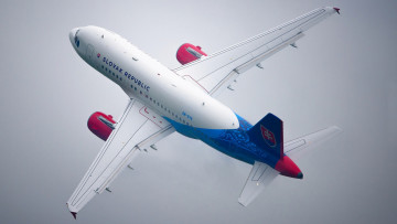 Картинка airbus+a319 авиация пассажирские+самолёты авиалайнер