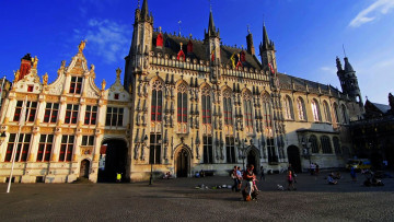 Картинка city+hall+of+bruges города брюгге+ бельгия city hall of bruges