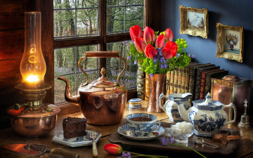 Картинка еда натюрморт чайный стол