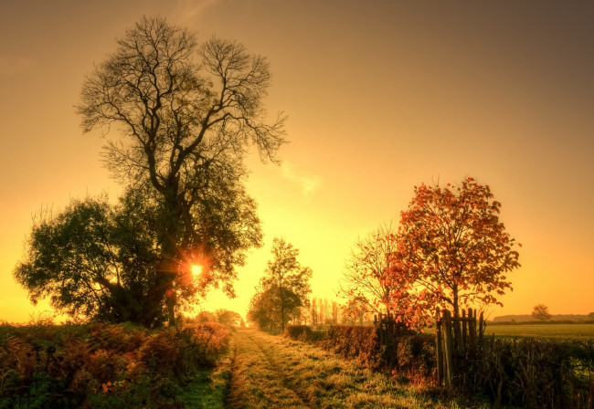 Обои картинки фото природа, восходы, закаты, простор