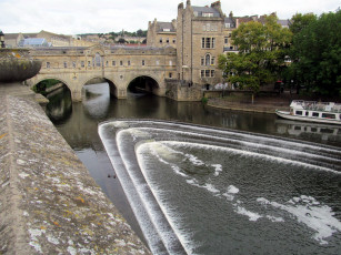 Картинка pulteney+bridge bath somerset uk города бат+ великобритания pulteney bridge