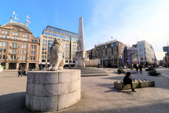 Картинка города амстердам+ нидерланды площадь памятник