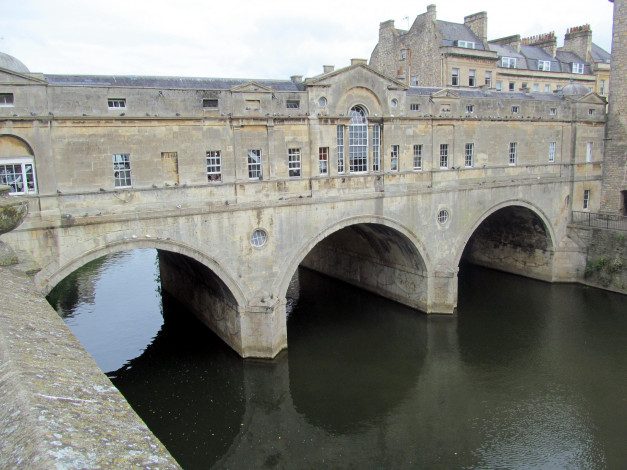 Обои картинки фото pulteney bridge, bath, somerset, uk, города, бат , великобритания, pulteney, bridge