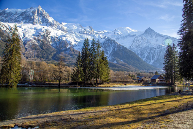 Обои картинки фото природа, реки, озера, горы, река, деревья