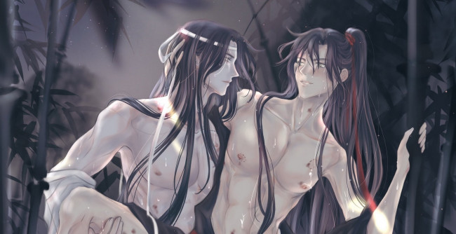 Обои картинки фото аниме, mo dao zu shi, лань, ванцзи, вэй, усянь