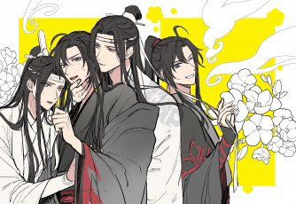 Картинка аниме mo+dao+zu+shi лань ванцзи вэй усянь цветы