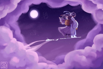 Картинка аниме mo+dao+zu+shi вэй усянь лань ванцзи меч полет