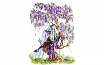 Картинка аниме mo+dao+zu+shi лань сичэнь цзян чэн дерево глициния