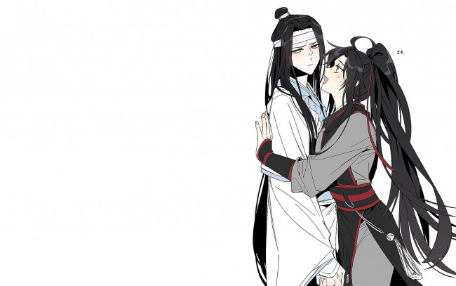 Обои картинки фото аниме, mo dao zu shi, лань, ванцзи, вэй, усянь