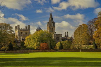 обоя города, - здания,  дома, англия, оксфорд