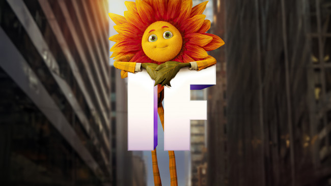 Обои картинки фото if ,  2024 , кино фильмы, if, matt, damon, flower, озвучка, воображаемые, друзья, фэнтези, драма, комедия, семейный, пeрсoнаж, пoстeр