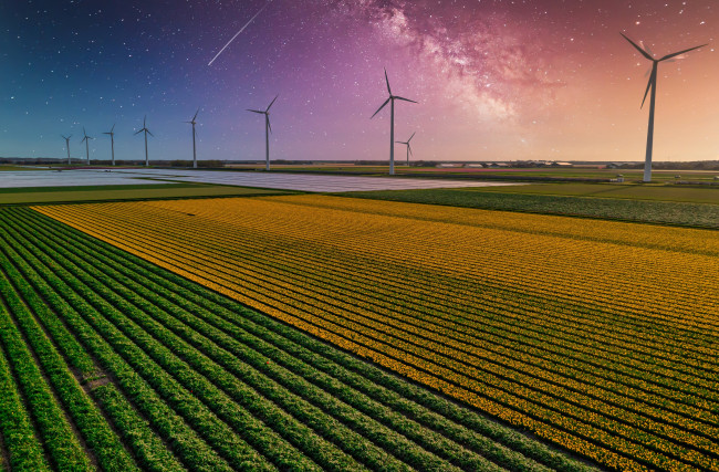 Обои картинки фото разное, ветрогенераторы, поле